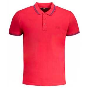 Cavalli Class Red Cotton Polo Shirt