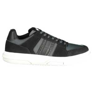 Tommy Hilfiger Black Leather Men Sneaker