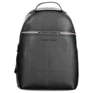 Tommy Hilfiger Black Polyethylene Men Backpack