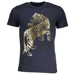 Cavalli Class Blue Cotton T-Shirt