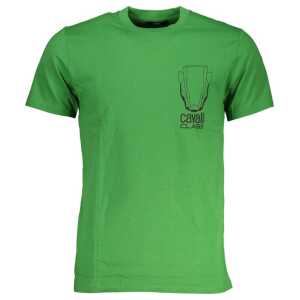 Cavalli Class Green Cotton T-Shirt