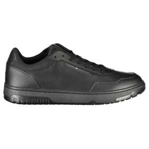Tommy Hilfiger Black Leather Men Sneaker
