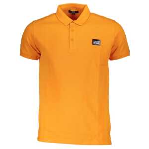 Cavalli Class Orange Cotton Polo Shirt