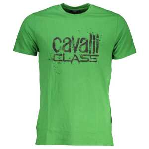 Cavalli Class Green Cotton T-Shirt