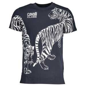 Cavalli Class Blue Cotton T-Shirt