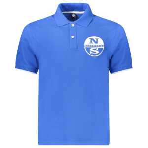 North Sails Blue Cotton Men Polo Shirt