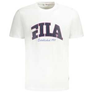 Fila White Cotton Men T-Shirt
