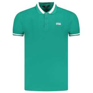 Cavalli Class Green Cotton Men Polo Shirt