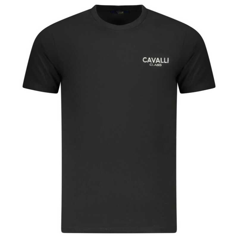 Cavalli Class Black Cotton Men T-Shirt, theFeinheit