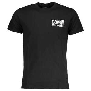 Cavalli Class Black Cotton T-Shirt