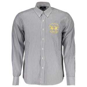 La Martina Blue Cotton Men Shirt