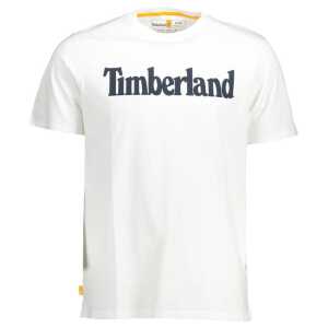 Timberland White Cotton Men T-Shirt