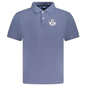 North Sails Blue Cotton Men Polo Shirt