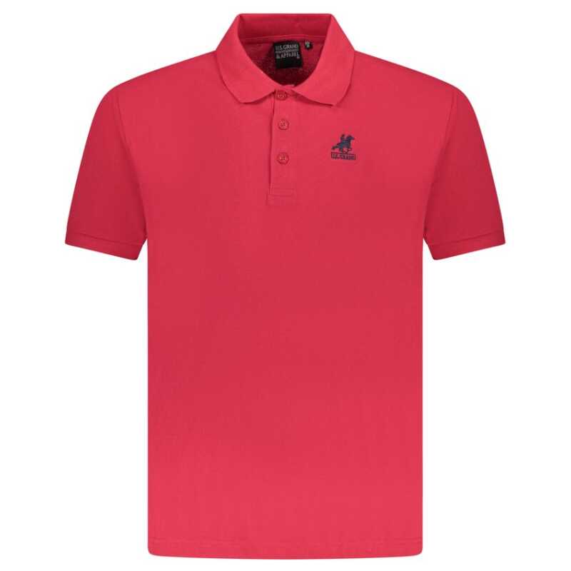 U.S. Grand Polo Red Cotton Men Polo Shirt, theFeinheit