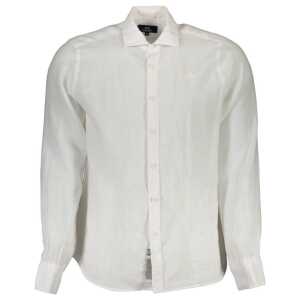 La Martina White Linen Men Shirt