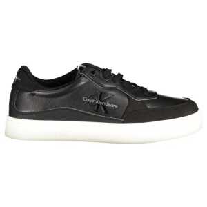 Calvin Klein Sleek Black Sports Sneakers with Contrast Details