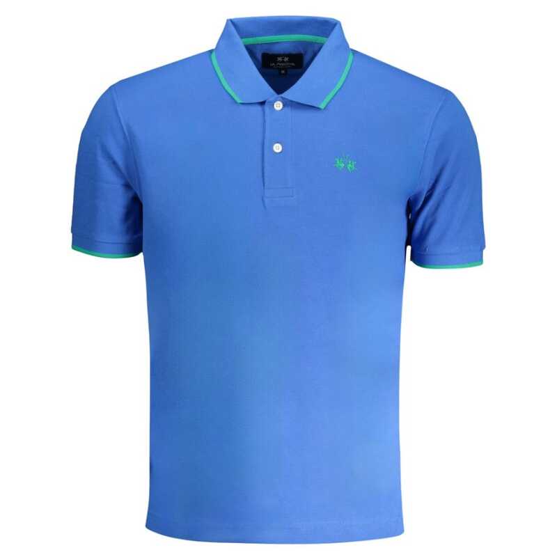 La Martina Blue Cotton Polo Shirt, theFeinheit