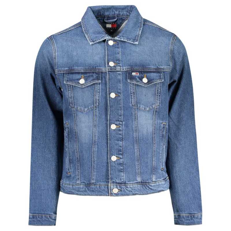 Tommy Hilfiger Blue Cotton Men Jacket, theFeinheit