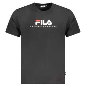 Fila Black Cotton Unisex T-Shirt