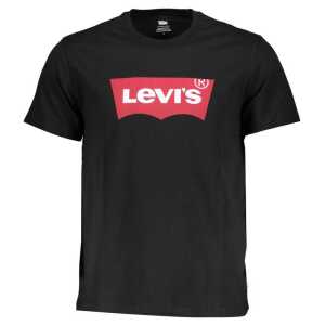 Levi's Black Cotton Men T-Shirt