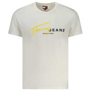 Tommy Hilfiger White Cotton Men T-Shirt