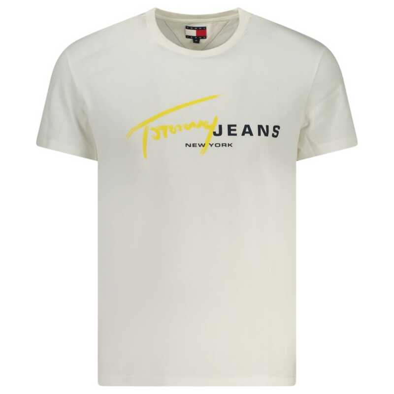 Tommy Hilfiger White Cotton Men T-Shirt, theFeinheit