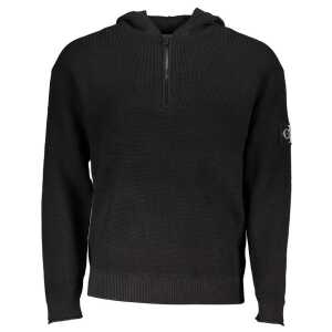 Calvin Klein Sleek Cotton Hooded Sweater with Logo Detail