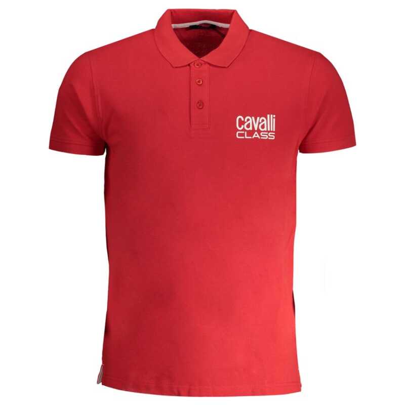 Cavalli Class Red Cotton Polo Shirt, theFeinheit