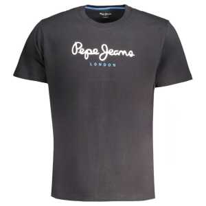 Pepe Jeans Black Cotton T-Shirt