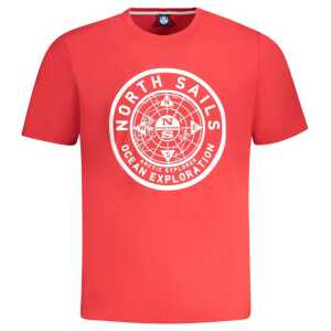 North Sails Red Cotton Men T-Shirt
