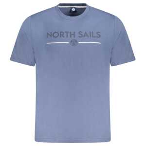 North Sails Blue Cotton Men T-Shirt