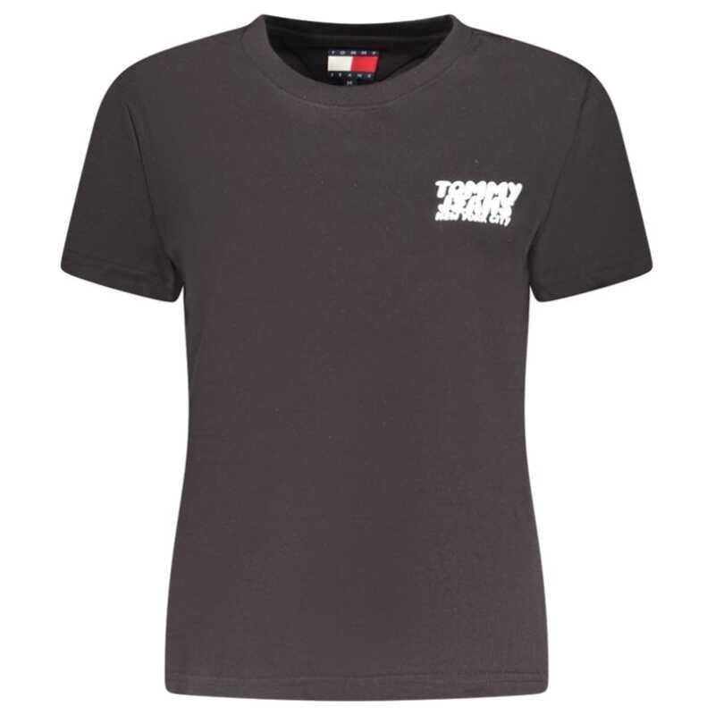 Tommy Hilfiger Black Cotton Women T-Shirt, theFeinheit
