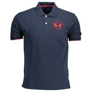 La Martina Elegant Blue Short-Sleeved Polo