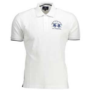 La Martina Elegant Short-Sleeved White Polo for Men