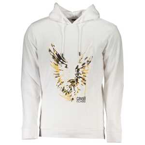 Cavalli Class White Cotton Men Sweater