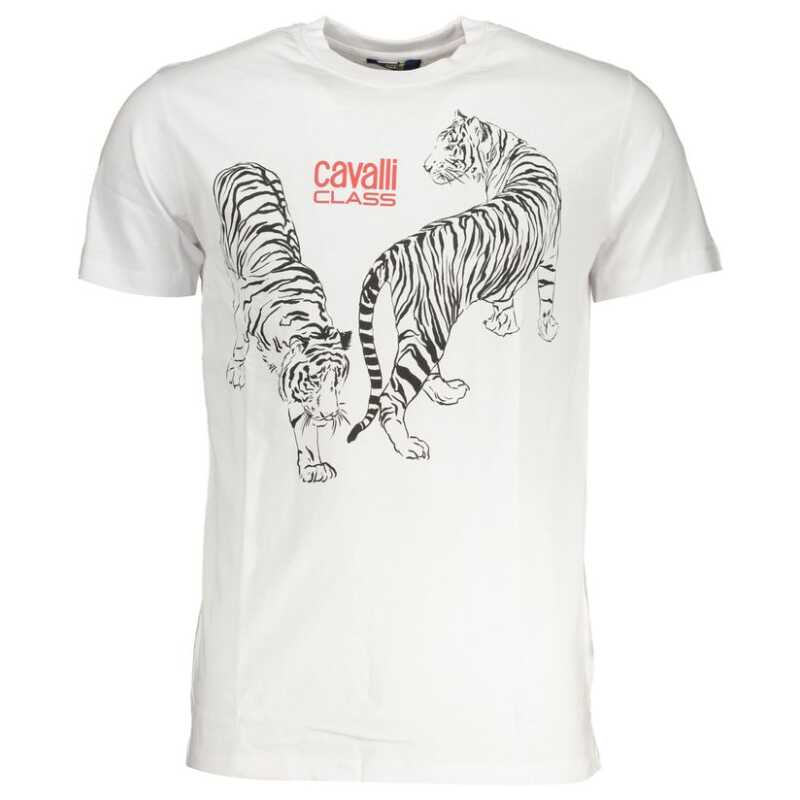 Cavalli Class White Cotton T-Shirt, theFeinheit