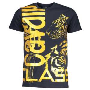 Cavalli Class Blue Cotton T-Shirt