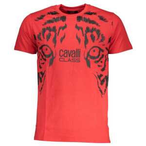 Cavalli Class Red Cotton T-Shirt
