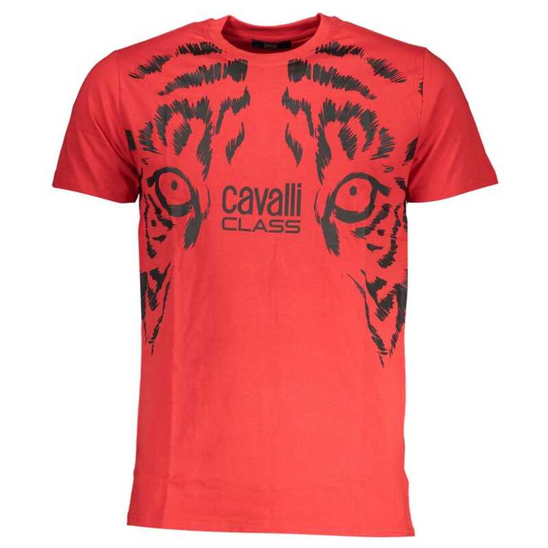 Cavalli Class Red Cotton T-Shirt, theFeinheit