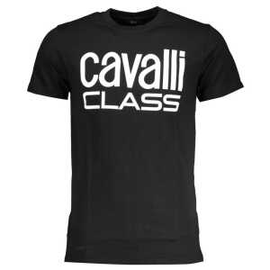 Cavalli Class Black Cotton T-Shirt