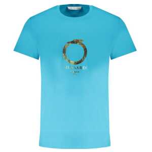 Trussardi Light Blue Cotton Men TShirt