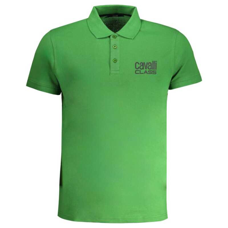 Cavalli Class Green Cotton Polo Shirt, theFeinheit