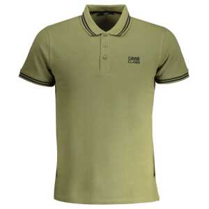 Cavalli Class Green Cotton Polo Shirt