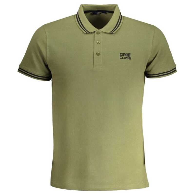 Cavalli Class Green Cotton Polo Shirt, theFeinheit