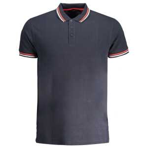 Cavalli Class Blue Cotton Polo Shirt