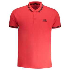 Cavalli Class Red Cotton Polo Shirt