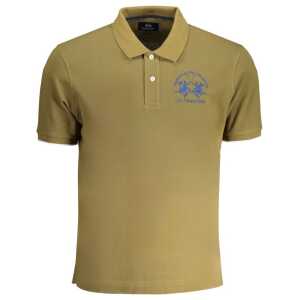 La Martina Green Cotton Polo Shirt