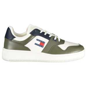 Tommy Hilfiger Green Leather Men Sneaker