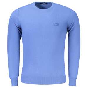 Cavalli Class Blue Viscose Men Sweater