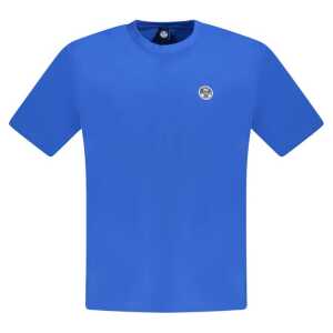 North Sails Blue Cotton Men T-Shirt
